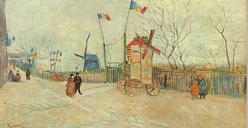 Vincent Van Gogh Street Scene in Montmartre Norge oil painting art